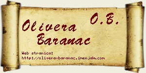 Olivera Baranac vizit kartica